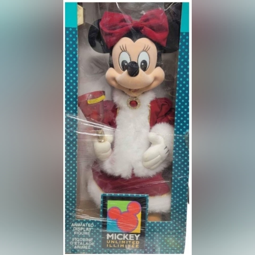 Disney Minnie Mouse Mrs Clause 1996 Authentic Disney 23" Animatronic.